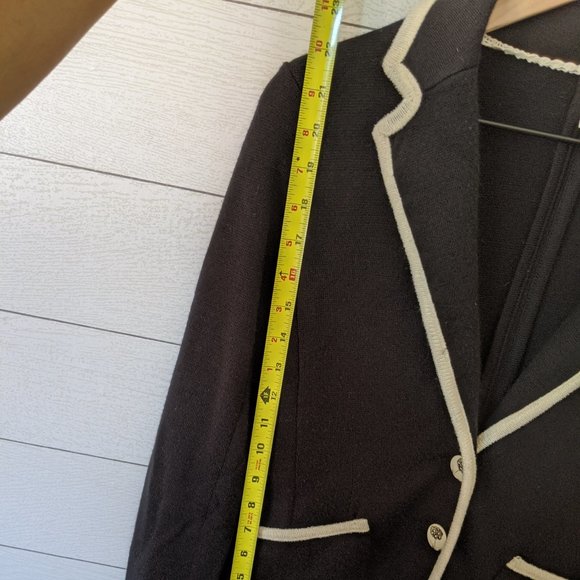 Anthropologie MOTH Joliet Black Knit Blazer - Picture 5 of 6